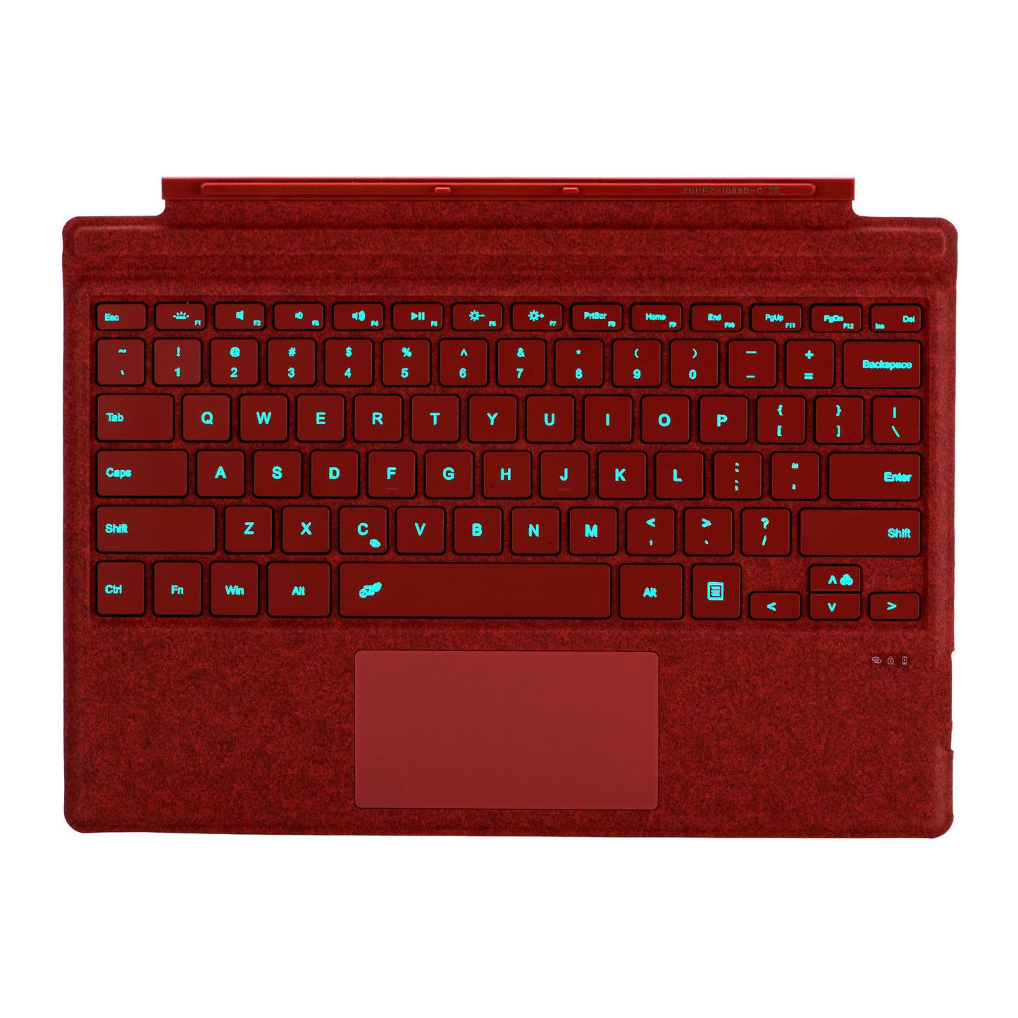 Red Bluetooth Single Keyboard with Colorful Backlight Wireless Keyboard Suitable for Surface pro3 /4/5/6/7/7+
