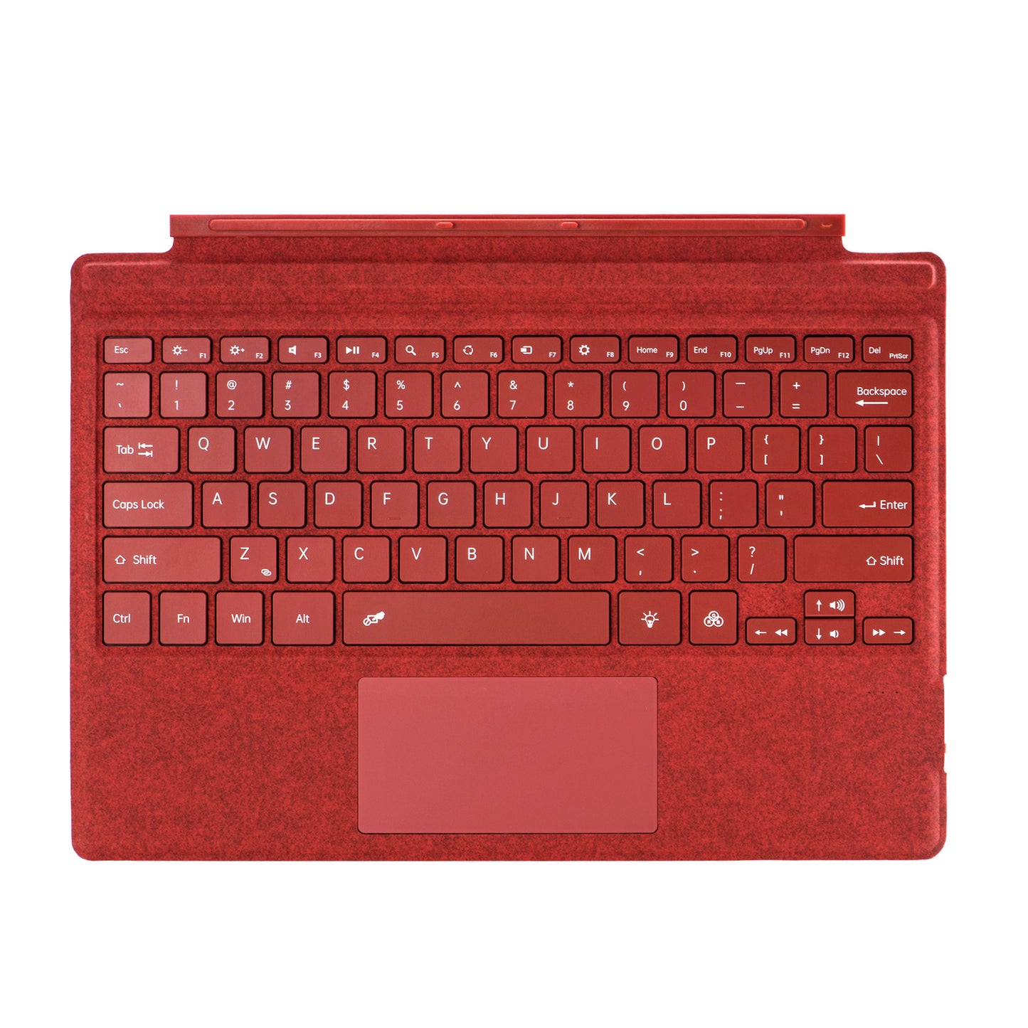 Red Bluetooth Single Keyboard with Colorful Backlight Wireless Keyboard Suitable for Surface pro3 /4/5/6/7/7+