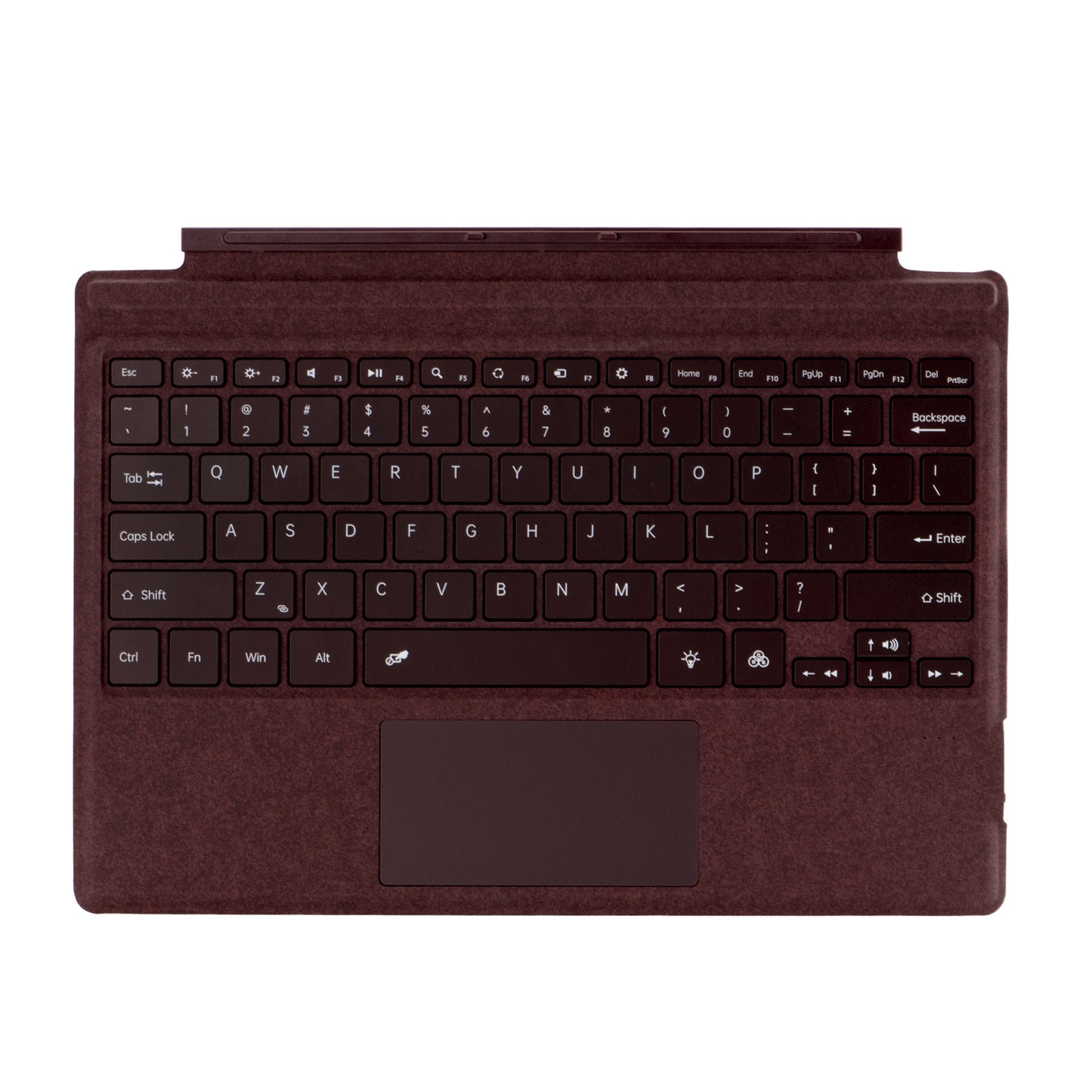 Red Bluetooth Single Keyboard with Colorful Backlight Wireless Keyboard Suitable for Surface pro3 /4/5/6/7/7+