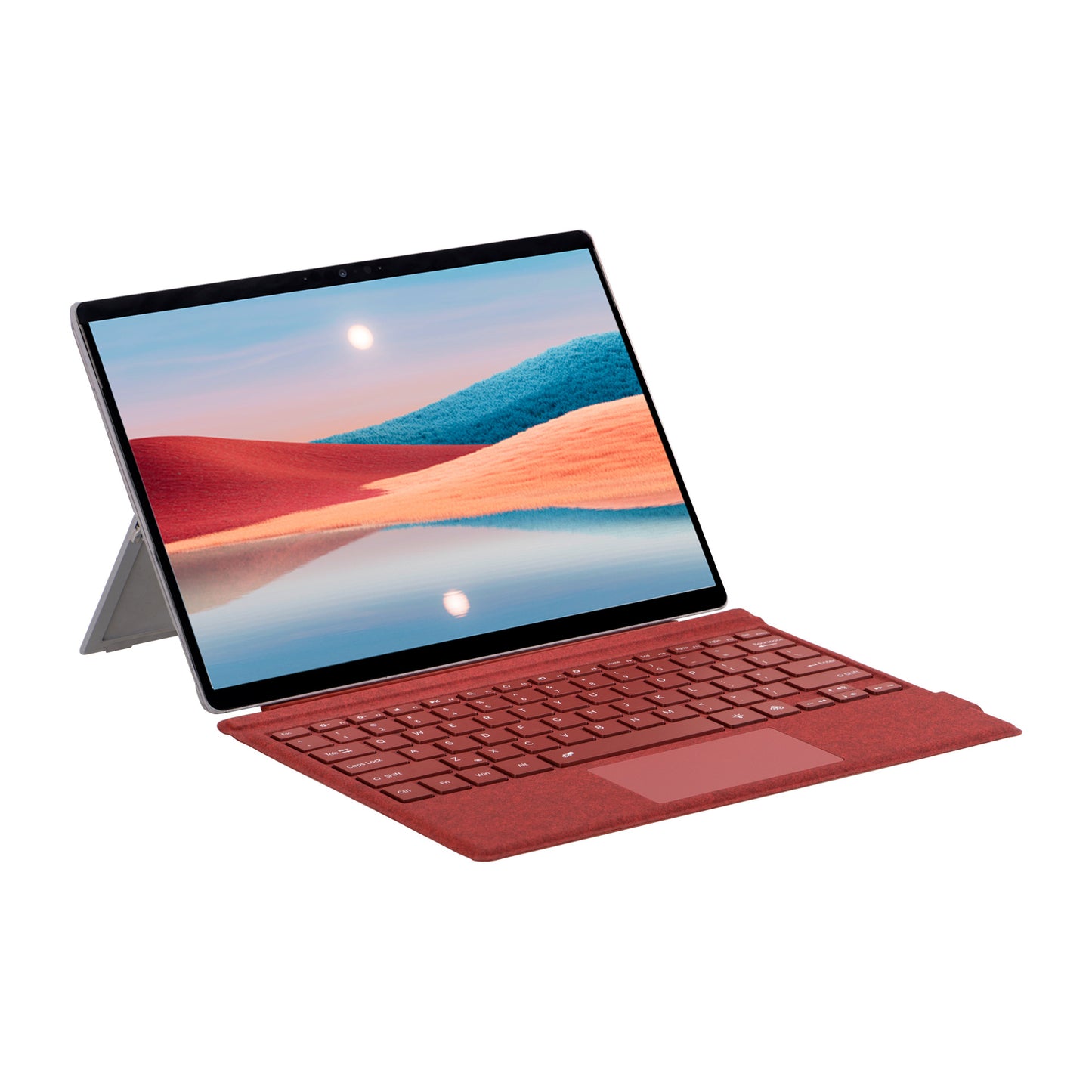 Red Bluetooth Single Keyboard with Colorful Backlight Wireless Keyboard Suitable for Surface pro3 /4/5/6/7/7+