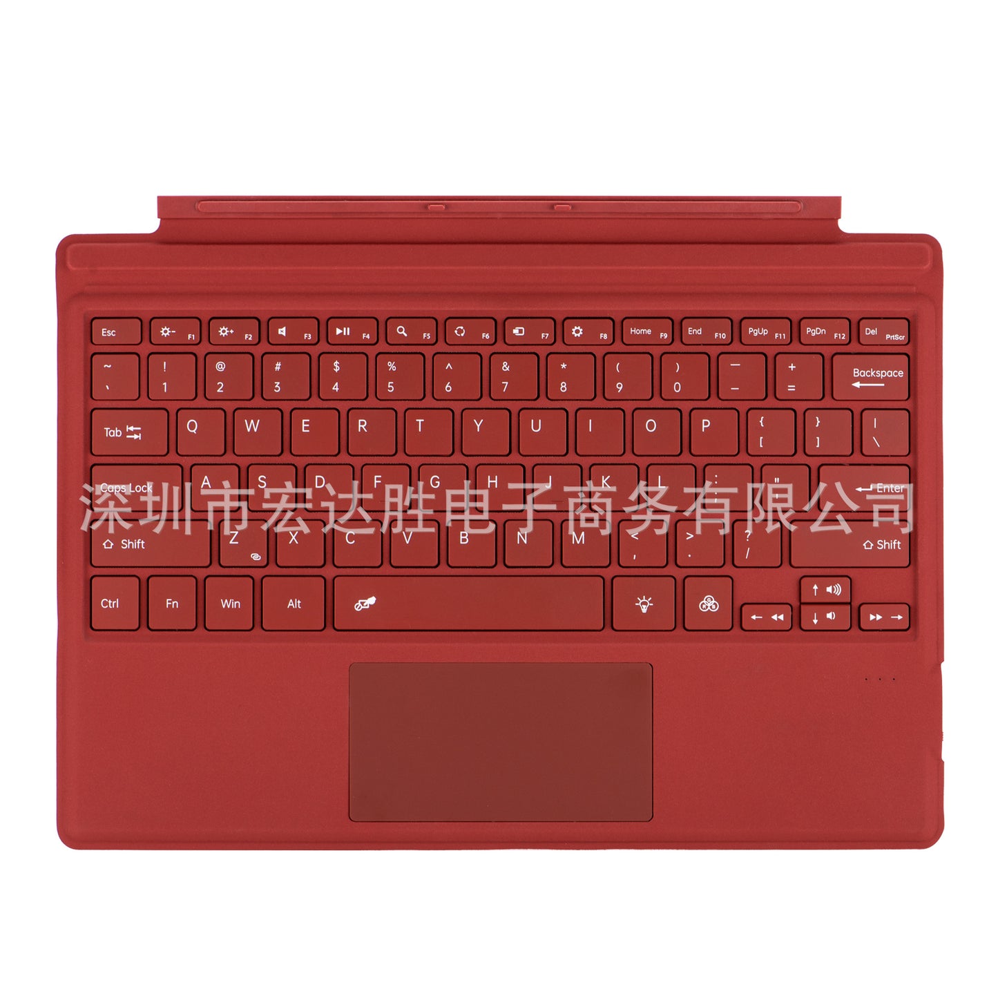 Red Bluetooth Single Keyboard with Colorful Backlight Wireless Keyboard Suitable for Surface pro3 /4/5/6/7/7+