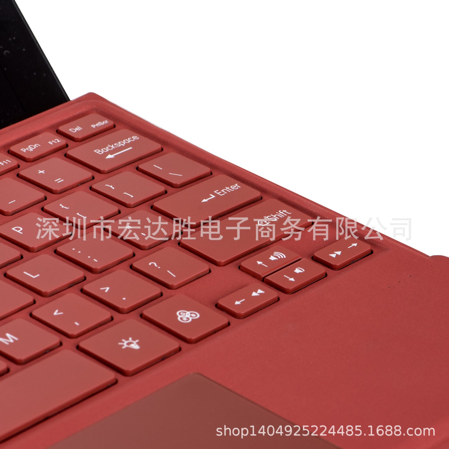 Red Bluetooth Single Keyboard with Colorful Backlight Wireless Keyboard Suitable for Surface pro3 /4/5/6/7/7+